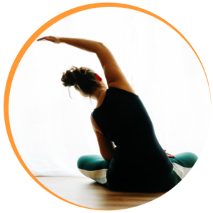 Diana beim Yoga
